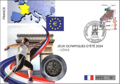 OLIMPIJSKE IGRE PARIZ 2024 - GENIJ IKONIČNI LIK FRANCOSKE NUMIZMATIKE